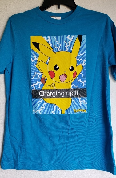 Pokemon Pikachu Charging Up Kids Tshirt - Picture 1 of 2